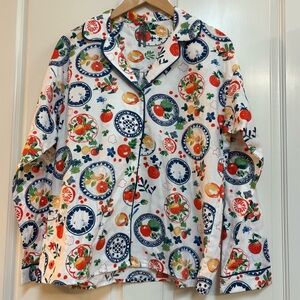 Anthropologie Lyrebird Cloud Pajama Top size S